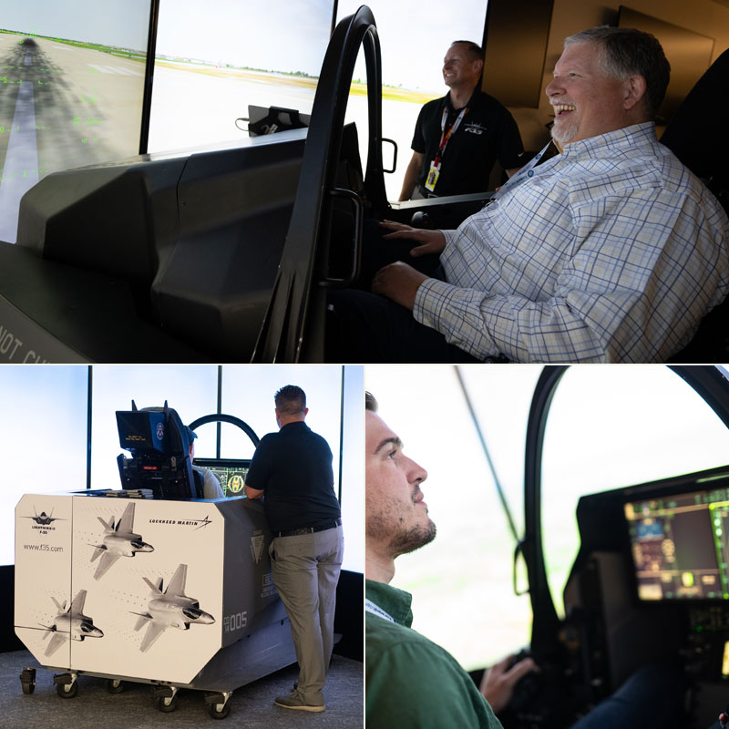 One year celebration F35 simulator